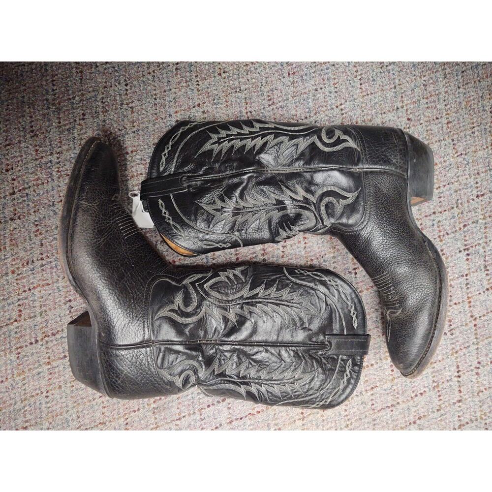 Tony Lama men's black western boots STYLE 6903 10 1/2D